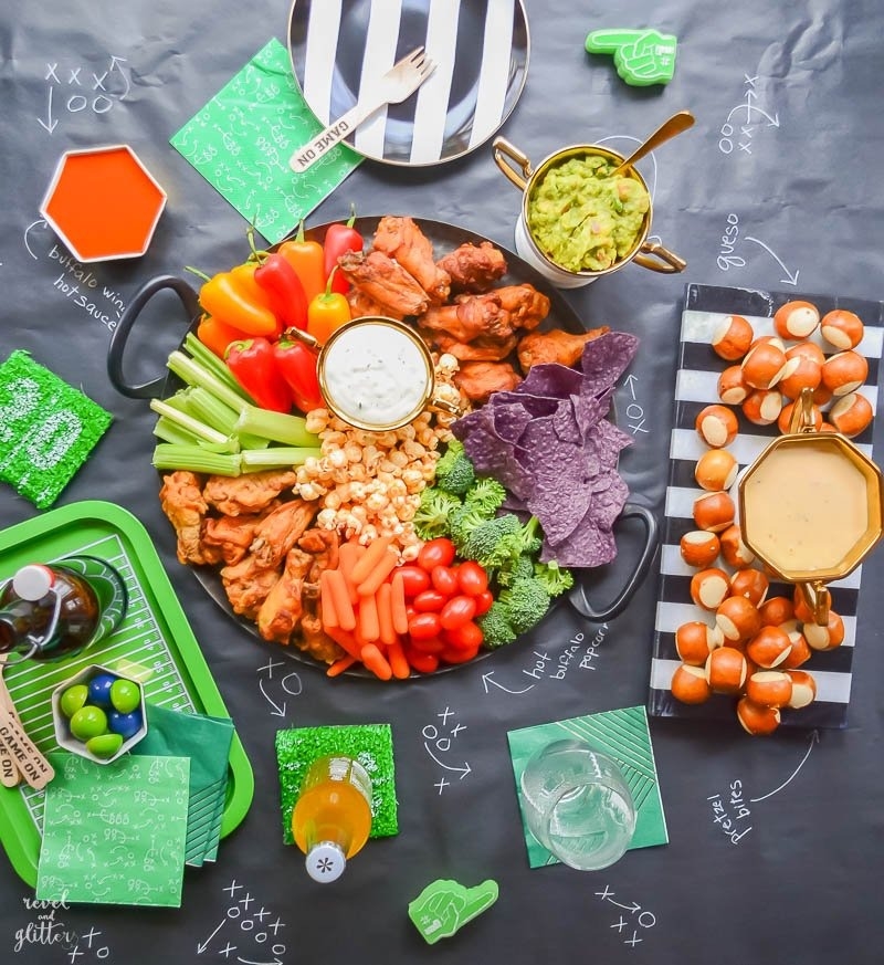 Super Bowl Food Spread
