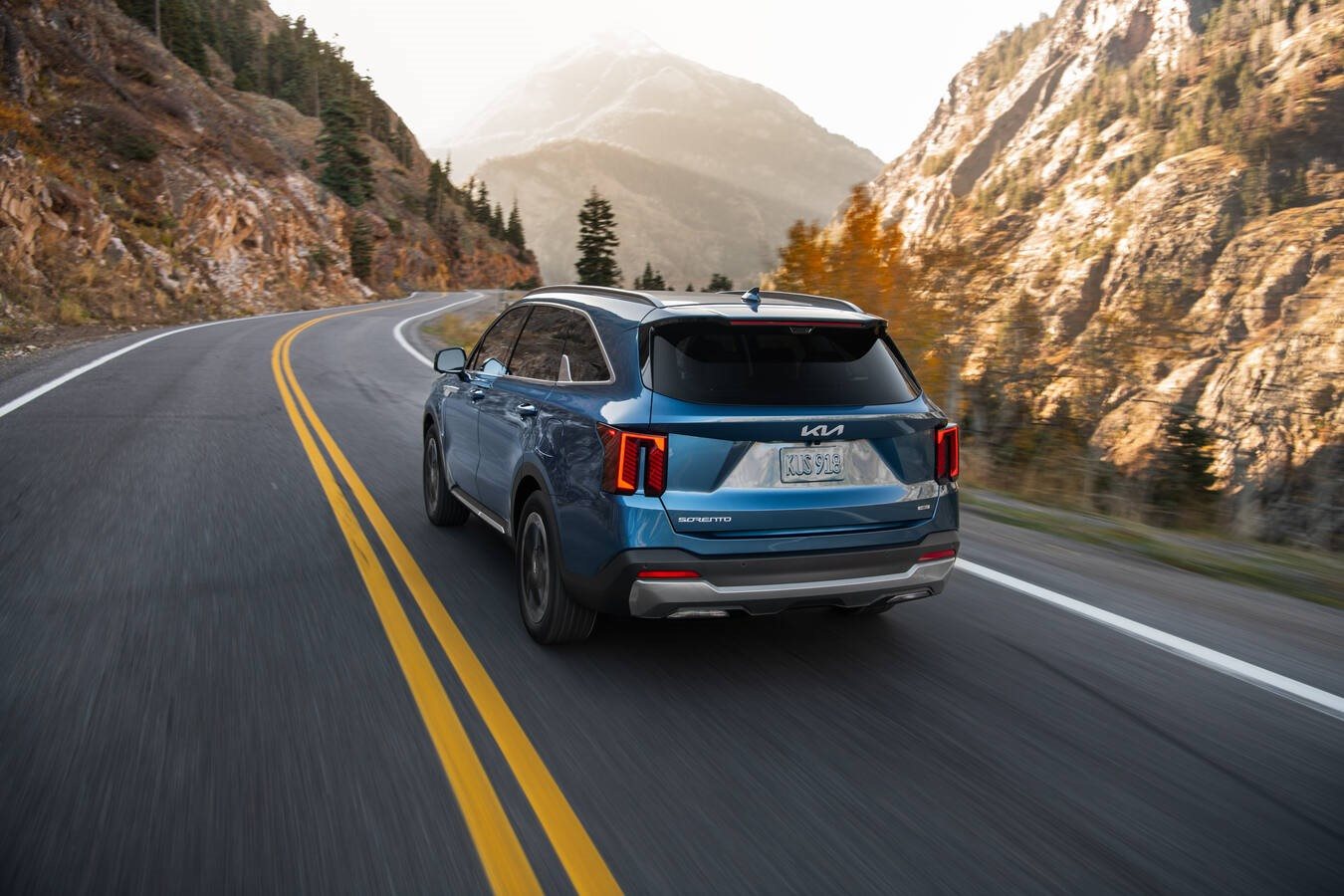 Kia Sorento on a Colorado mountain road