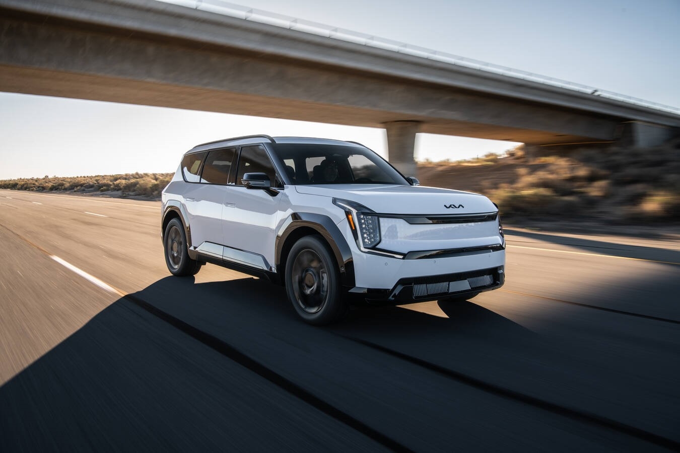 2026 Kia EV9 three-row electric SUV exterior in Denver, profile view