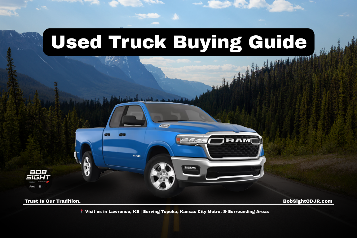 Used pickup truck for sale in Lawrence KS at Bob Sight CDJR serving Douglas County and Northeast Kansas