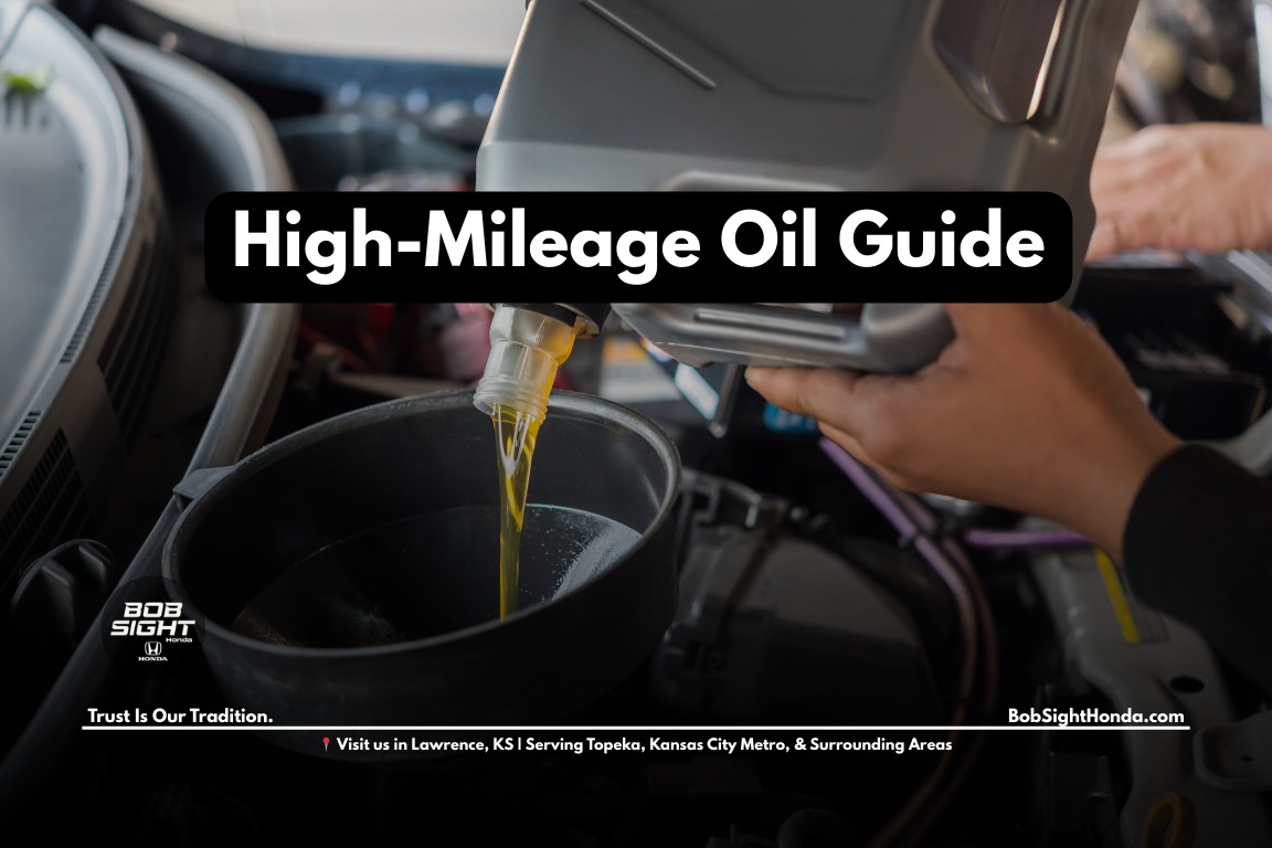 Honda oil change service for high-mileage drivers at Bob Sight Honda in Lawrence Kansas serving Douglas County and Kansas City Metro commuters