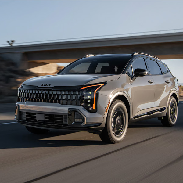 Kia SUV in Desert Landscape