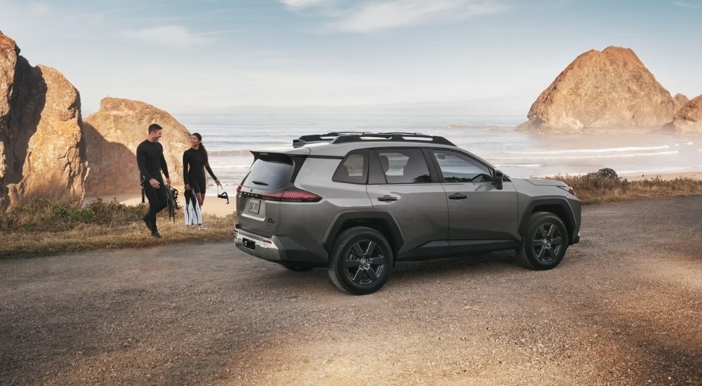 A grey 2026 Toyota RAV4 from the side.