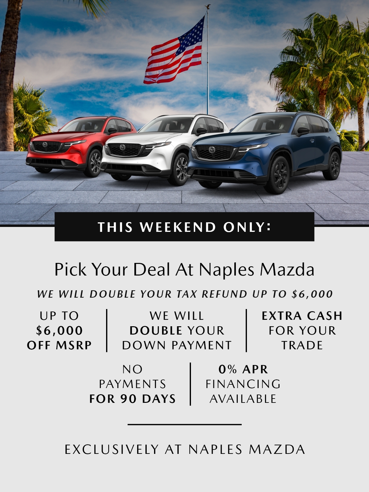 New Mazda Cars & SUVs for Sale in Naples, FL | New Mazda Dealership