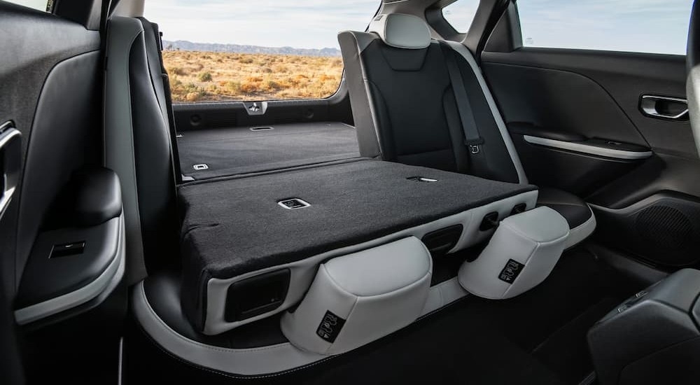 Black rear interior cargo area in a 2026 Kia K4.