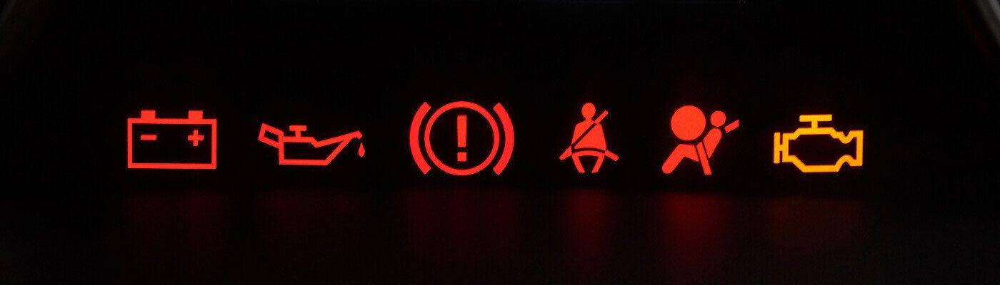 Kia dashboard warning lights including the check engine light