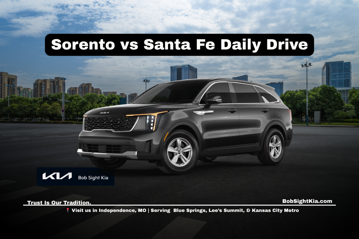 Kia Sorento vs Hyundai Santa Fe comparison in Independence MO for Kansas City Metro daily driving