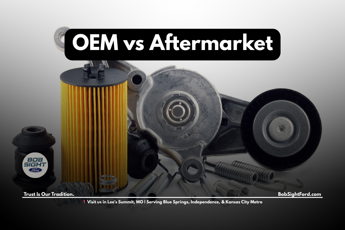 Genuine Ford OEM parts displayed at Bob Sight Ford in Lee’s Summit Missouri serving Kansas City Metro drivers