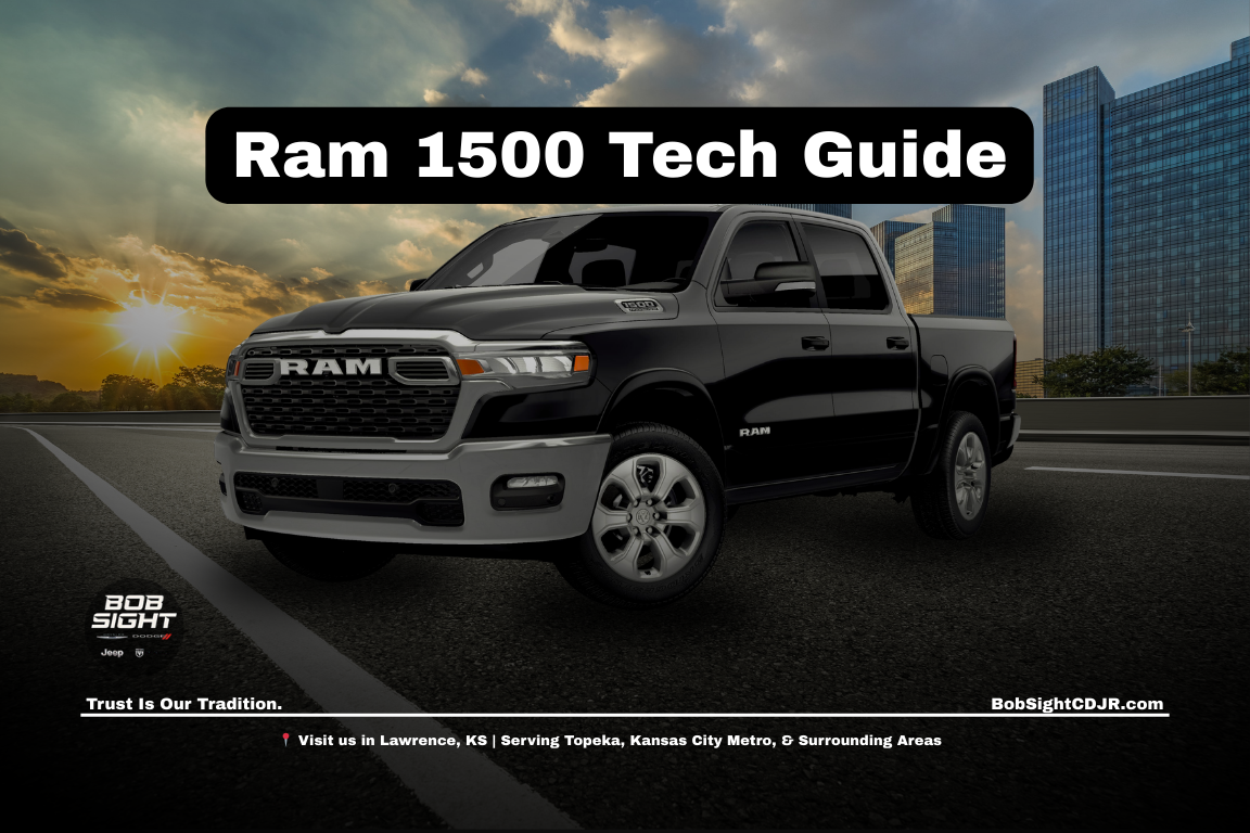 Ram 1500 interior technology and connectivity features at Bob Sight CDJR in Lawrence KS serving Douglas County and Kansas City Metro drivers
