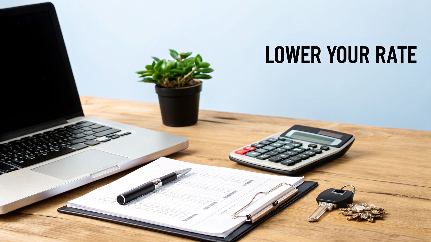 A smiling female dealership employee helps a male customer with paperwork for car financing.