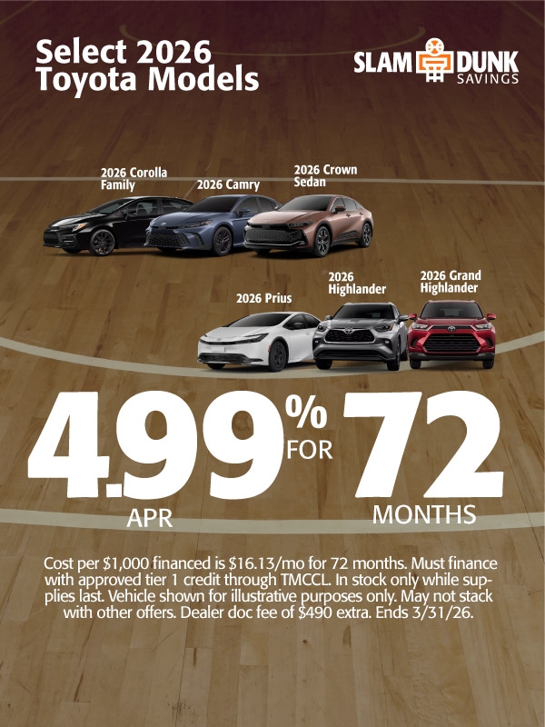 Select 2026 Toyota Models