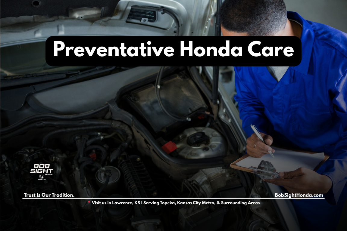 Honda preventative maintenance service in Lawrence Kansas at Bob Sight Honda helping Kansas City Metro drivers maintain vehicle reliability