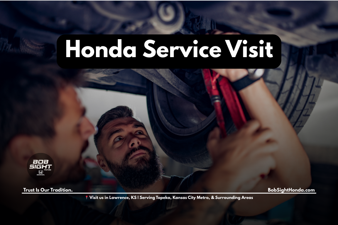 Honda service inspection in Lawrence Kansas at Bob Sight Honda showing what happens during a vehicle maintenance visit for Kansas City Metro drivers