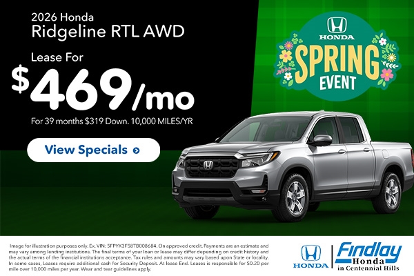 2026 Honda Ridgeline RTL AWD