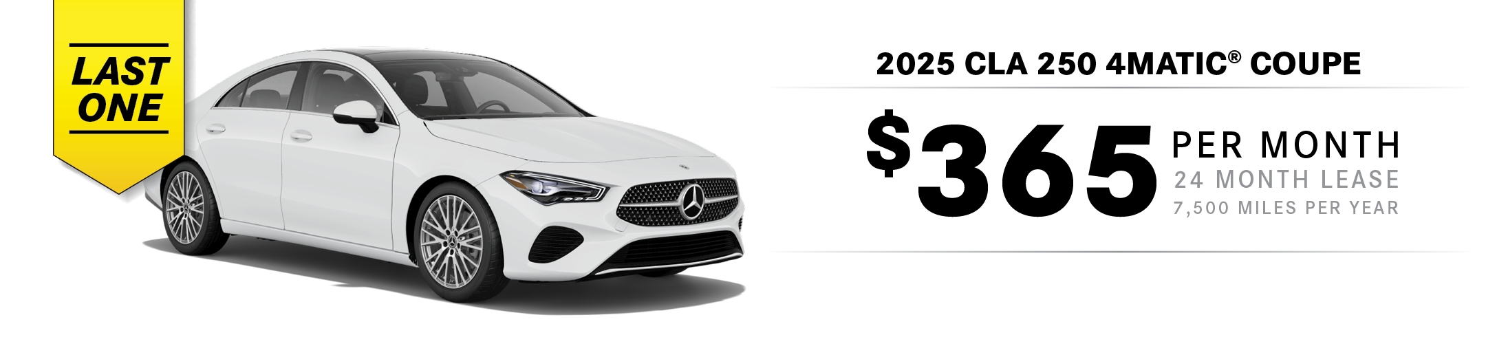 2025 Mercedes-Benz CLA 250 4MATIC COUPE Lease Special