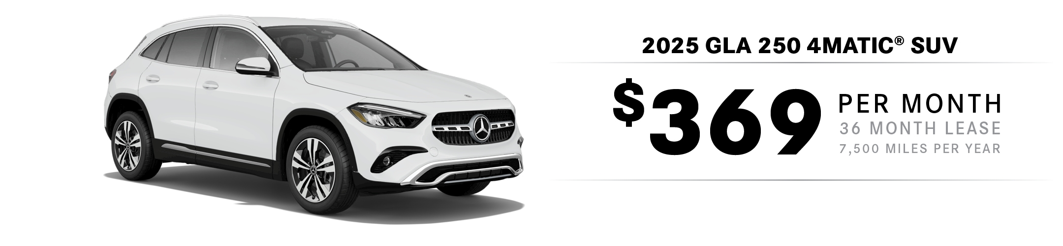 2025 Mercedes-Benz GLA 250 4MATIC SUV Lease Special