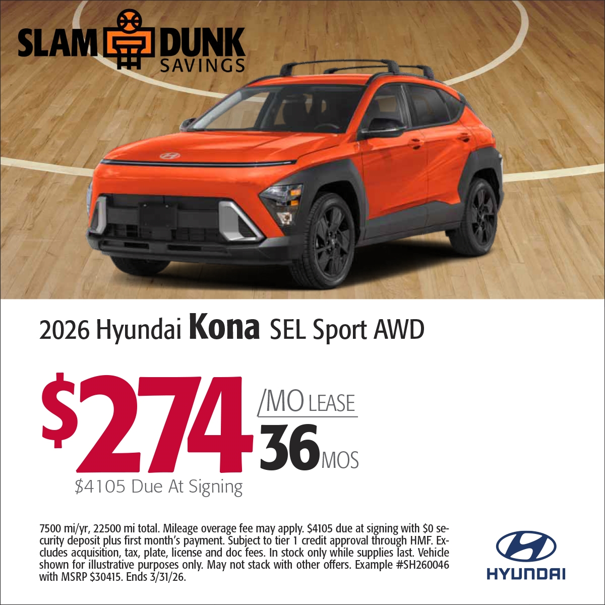 2026 Kona SEL Sport AWD