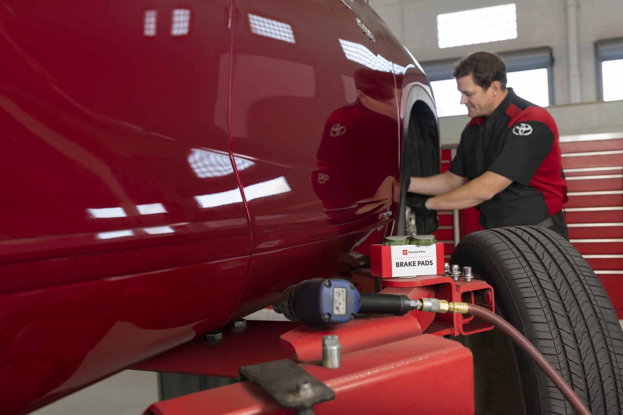 Toyota brake pad and rotor replacement service at Toyota of Downtown Chicago