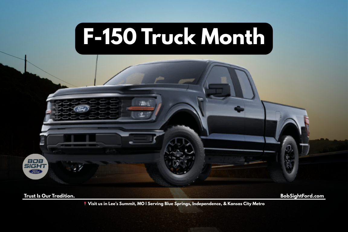 Ford F-150 truck featured during Ford Truck Month at Bob Sight Ford in Lee’s Summit serving Kansas City Metro drivers