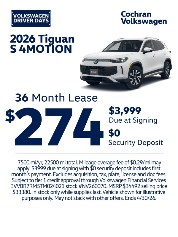 2026 Tiguan S 4MOTION