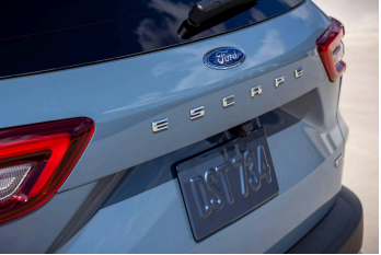 Ford Escape rear liftgate with model badge and Ford emblem