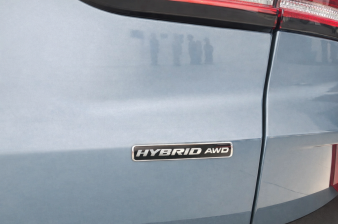 Ford Escape Hybrid AWD badge on rear liftgate