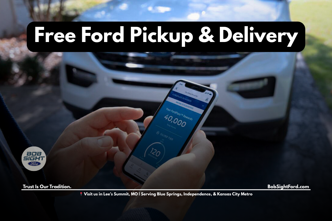 Ford Pickup and Delivery service at Bob Sight Ford in Lee’s Summit Missouri serving Kansas City Metro drivers with convenient vehicle service pickup
