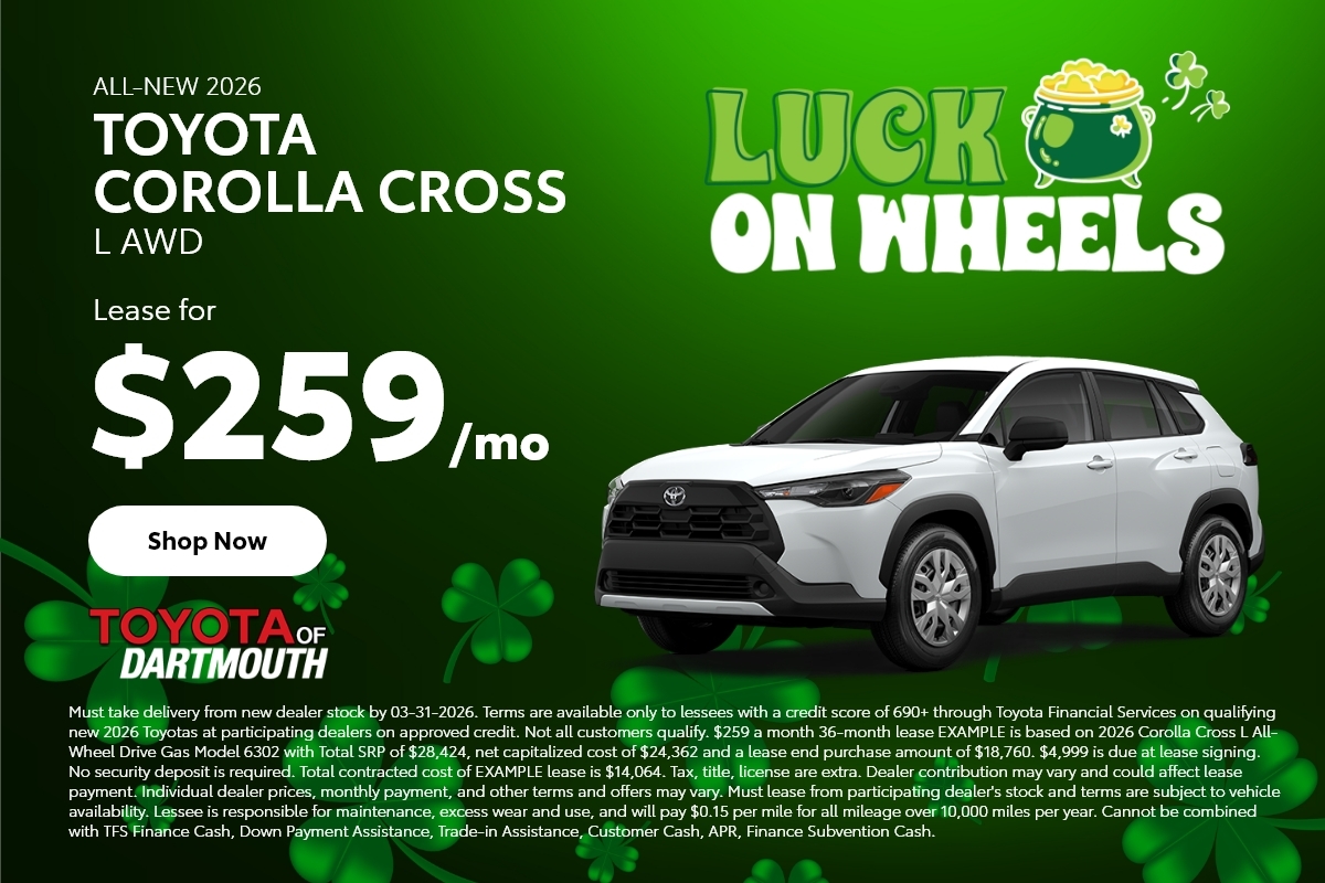 toyota corolla cross lease deals at Toyota of Dartmouth