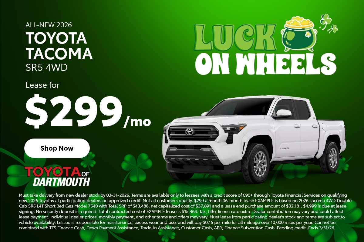 toyota tacoma lease deals at Toyota of Dartmouth