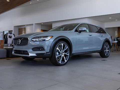 blue 2026 Volvo v90 wagon parked at the Volvo Cars Mission Viejo dealership in Mission VIejo, CA