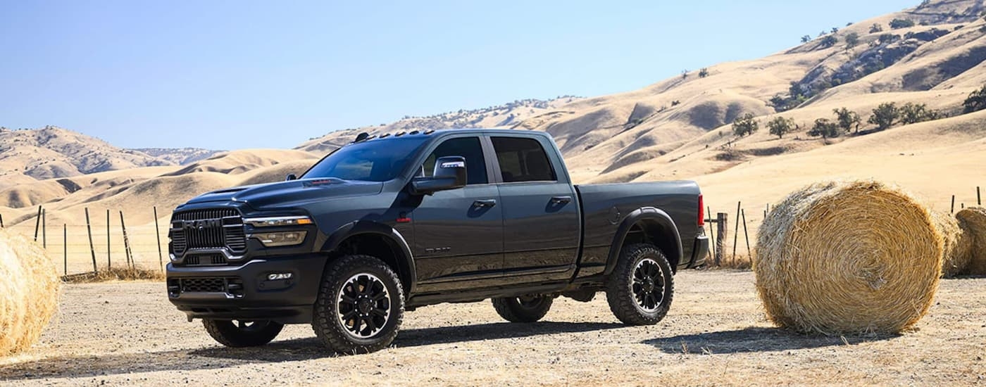 Grey 2025 Ram 2500 parked off-road.