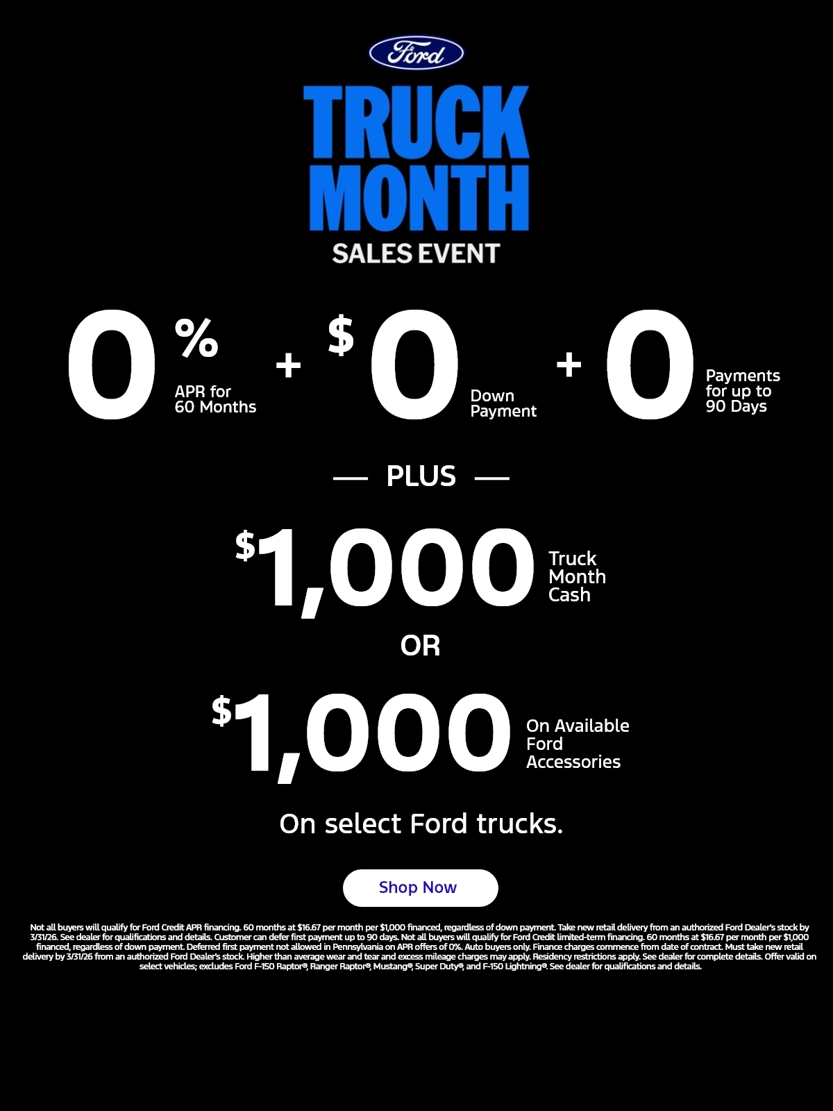 Truck Month In-Line SRP Card