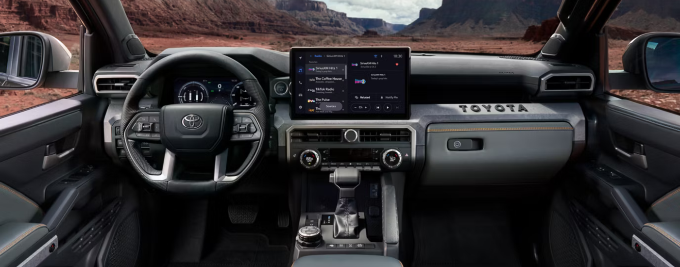 Cabin and infotainment system in a 2026 Toyota Tacoma
