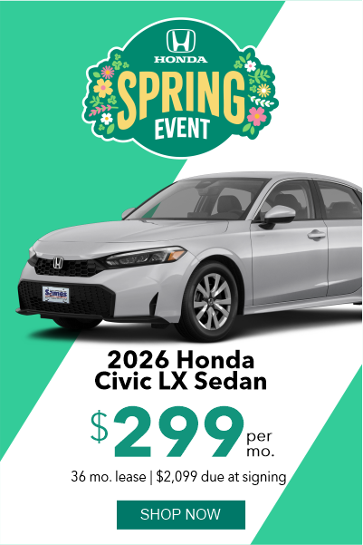 2026 Honda Civic $299 /month