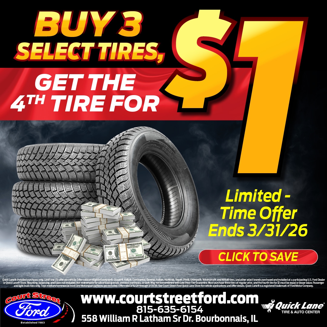 Buy 3 Tires, get 1 Tire for $1
