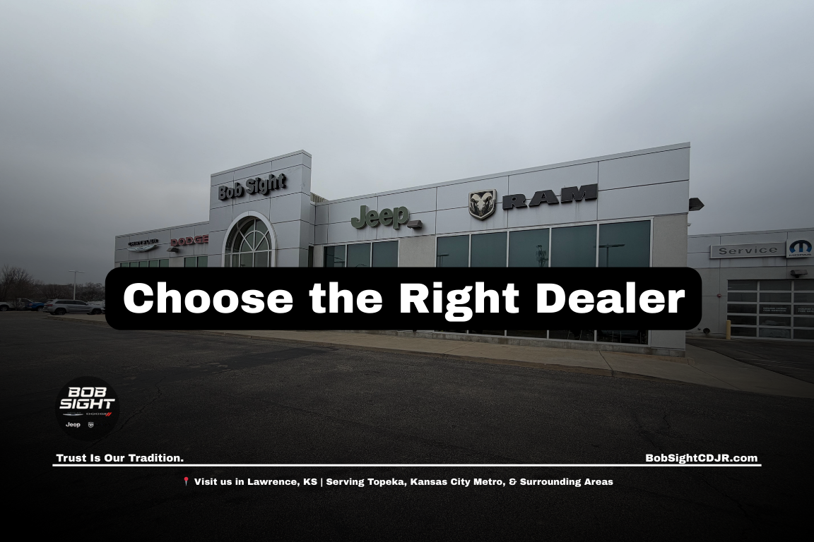 Car dealerships in Lawrence KS at Bob Sight CDJR helping drivers choose the right dealership in Douglas County