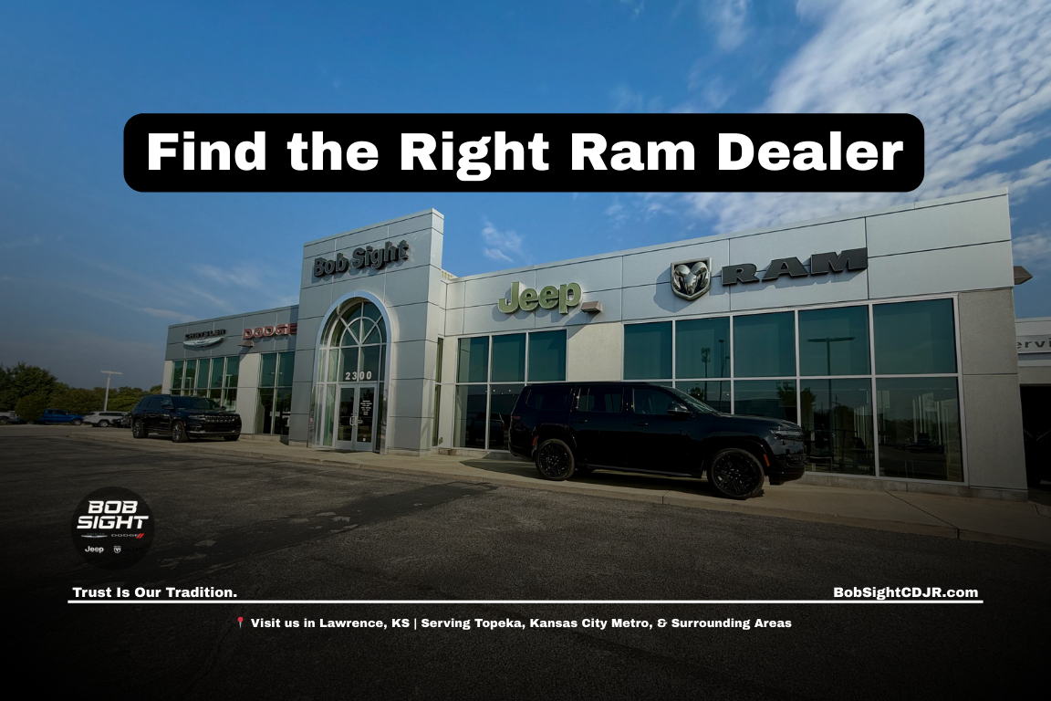 Ram dealer near me in Lawrence KS at Bob Sight CDJR helping Kansas City Metro truck buyers find the right Ram truck