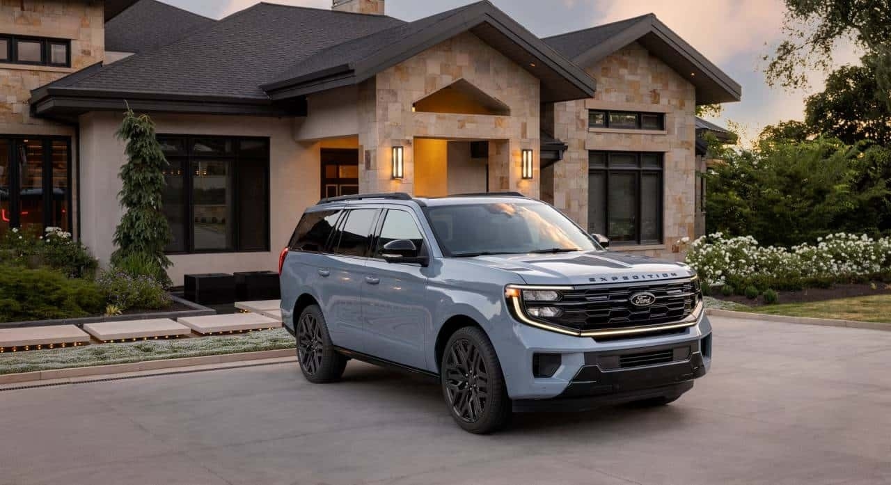 Ford Expedition outside of a home