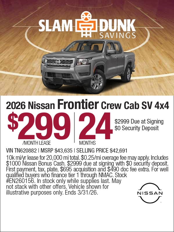 2026 Nissan Frontier Crew Cab SV 4x4