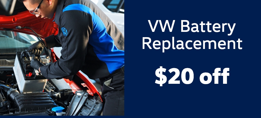 $20 Off VW Battery Replacement
