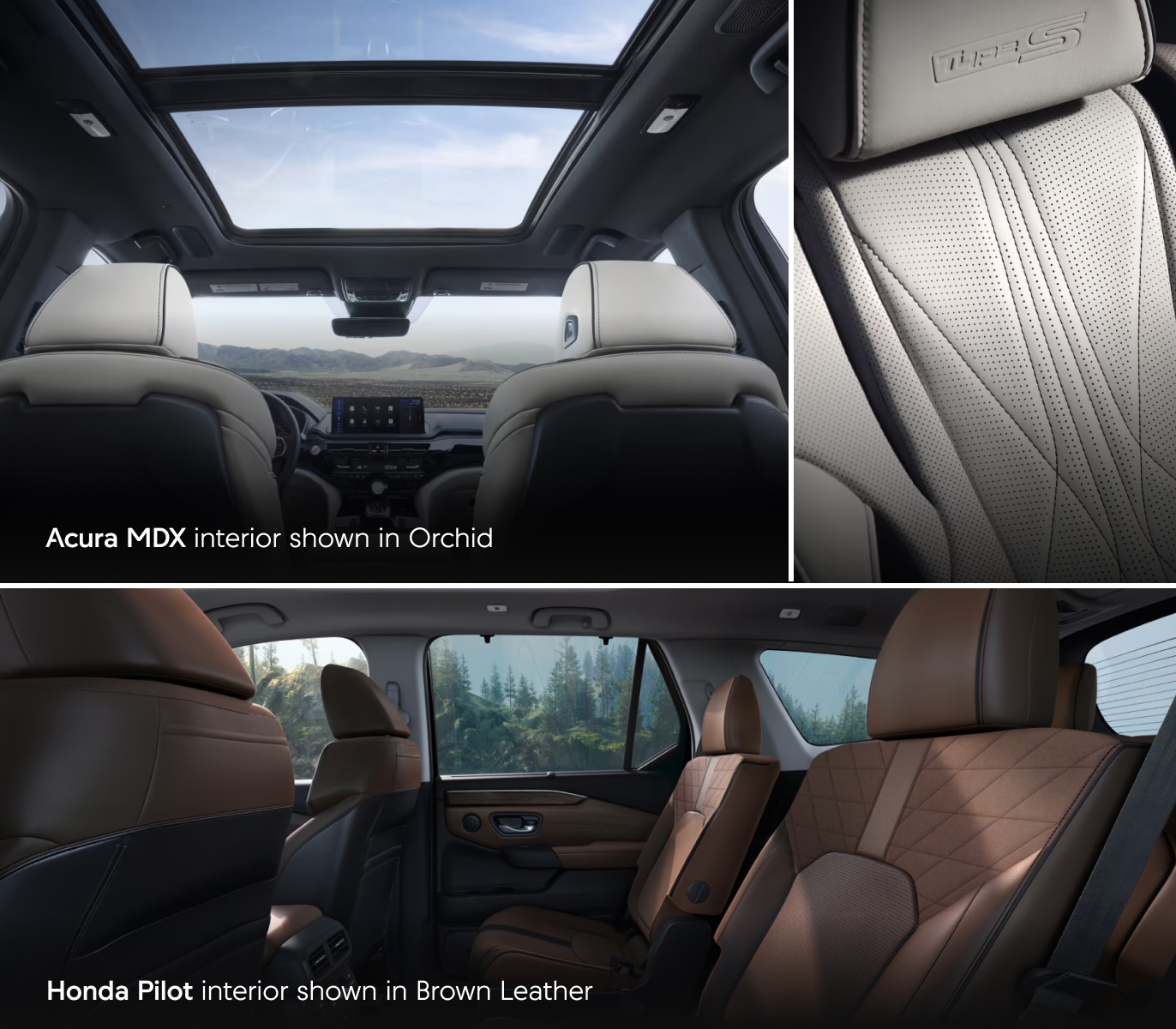 Acura MDX vs. Honda Pilot Interior Specs