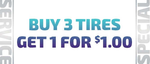 Buy 3 Tires Get 1 For