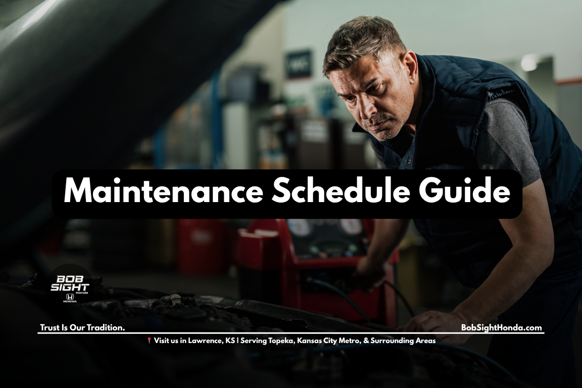 Honda maintenance schedule service in Lawrence KS at Bob Sight Honda for Northeast Kansas drivers