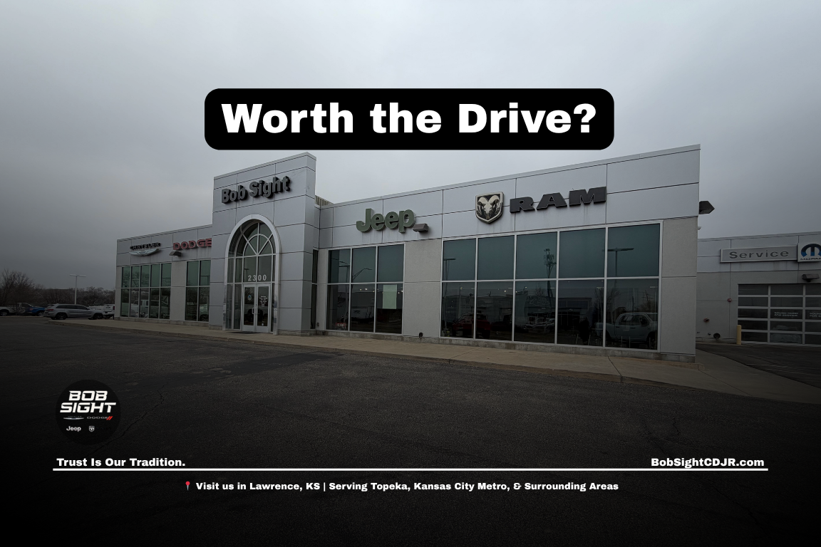 Drivers from Topeka Kansas visiting Bob Sight CDJR in Lawrence KS for better vehicle selection and dealership experience