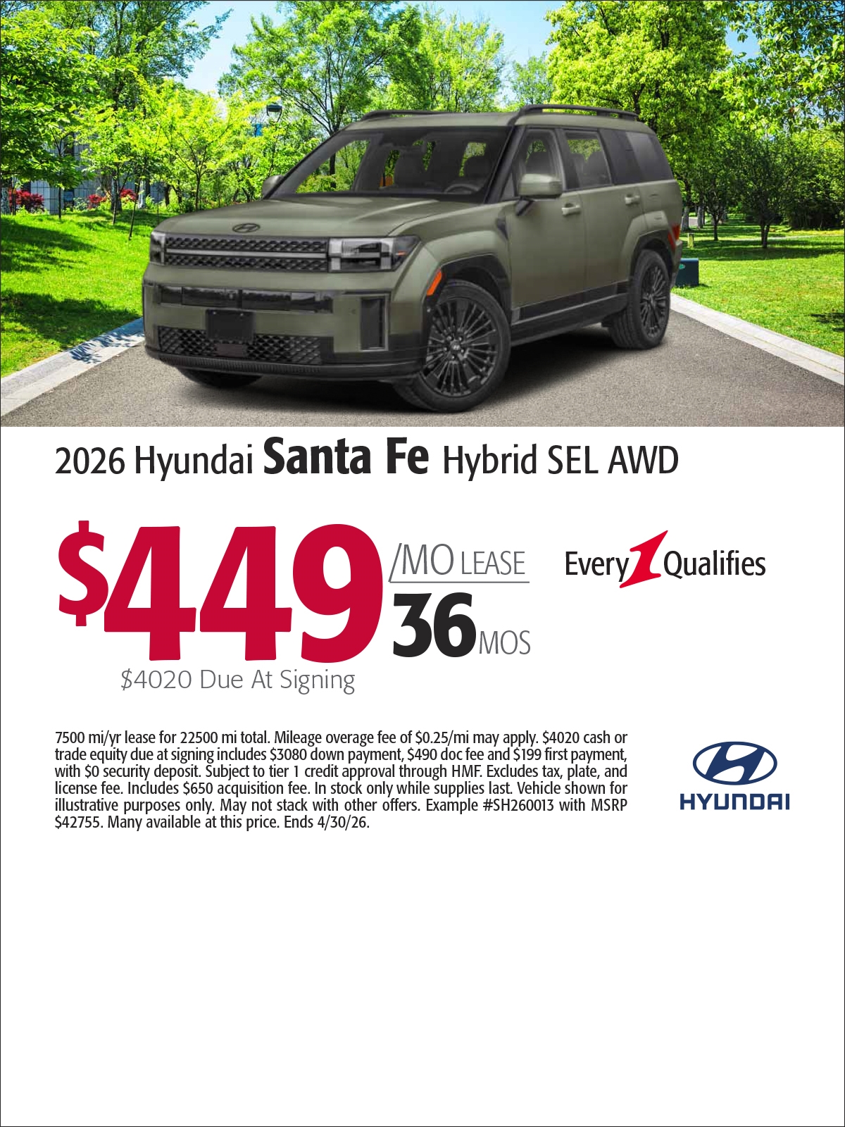 2026 Hyundai Santa Fe SEL AWD