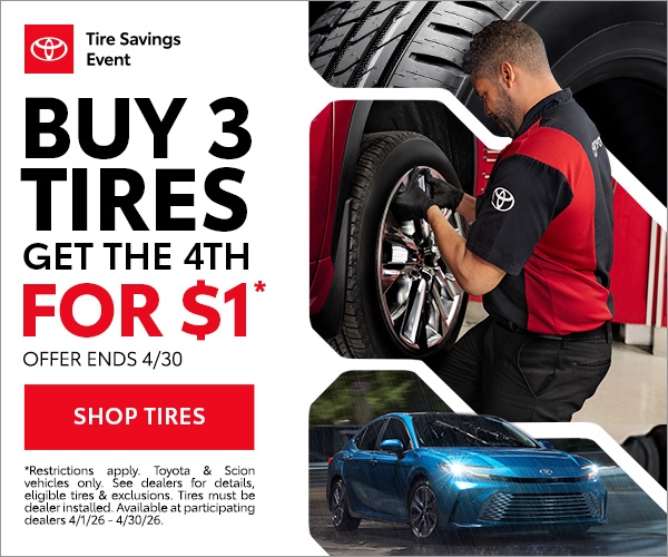 Buy 3 Tires Get 4th for $1