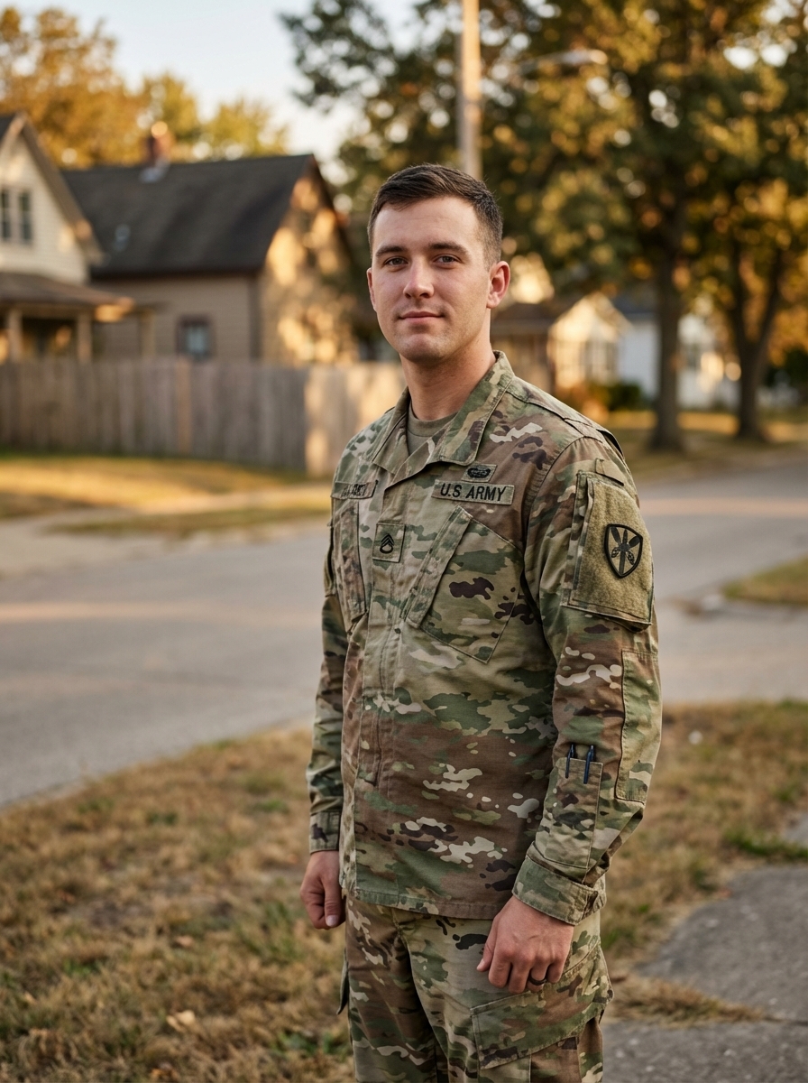 Active military service member in uniform - Honda Libertyville military discount for veterans and active duty