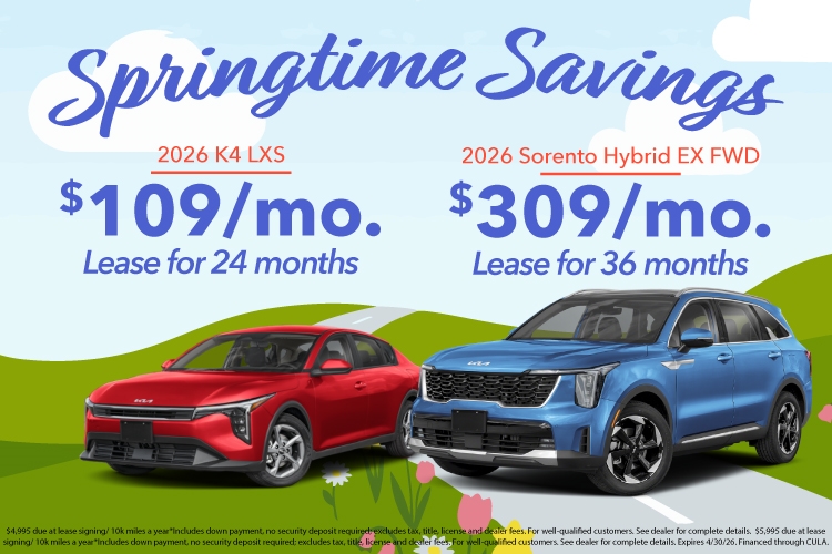 2026 Seltos LX and 2026 Sorento S