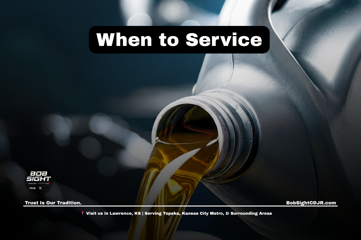 Ram oil change service in Lawrence Kansas at Bob Sight CDJR helping Kansas City Metro drivers schedule maintenance and protect engine performance