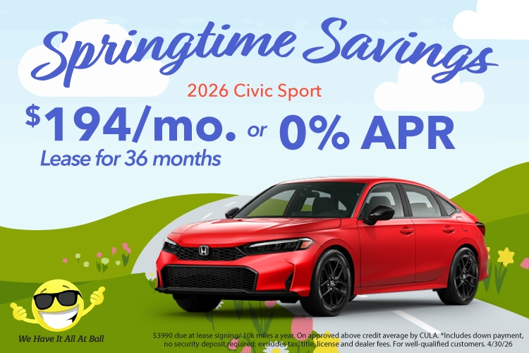 New 2026 Civic Sport Hatchback